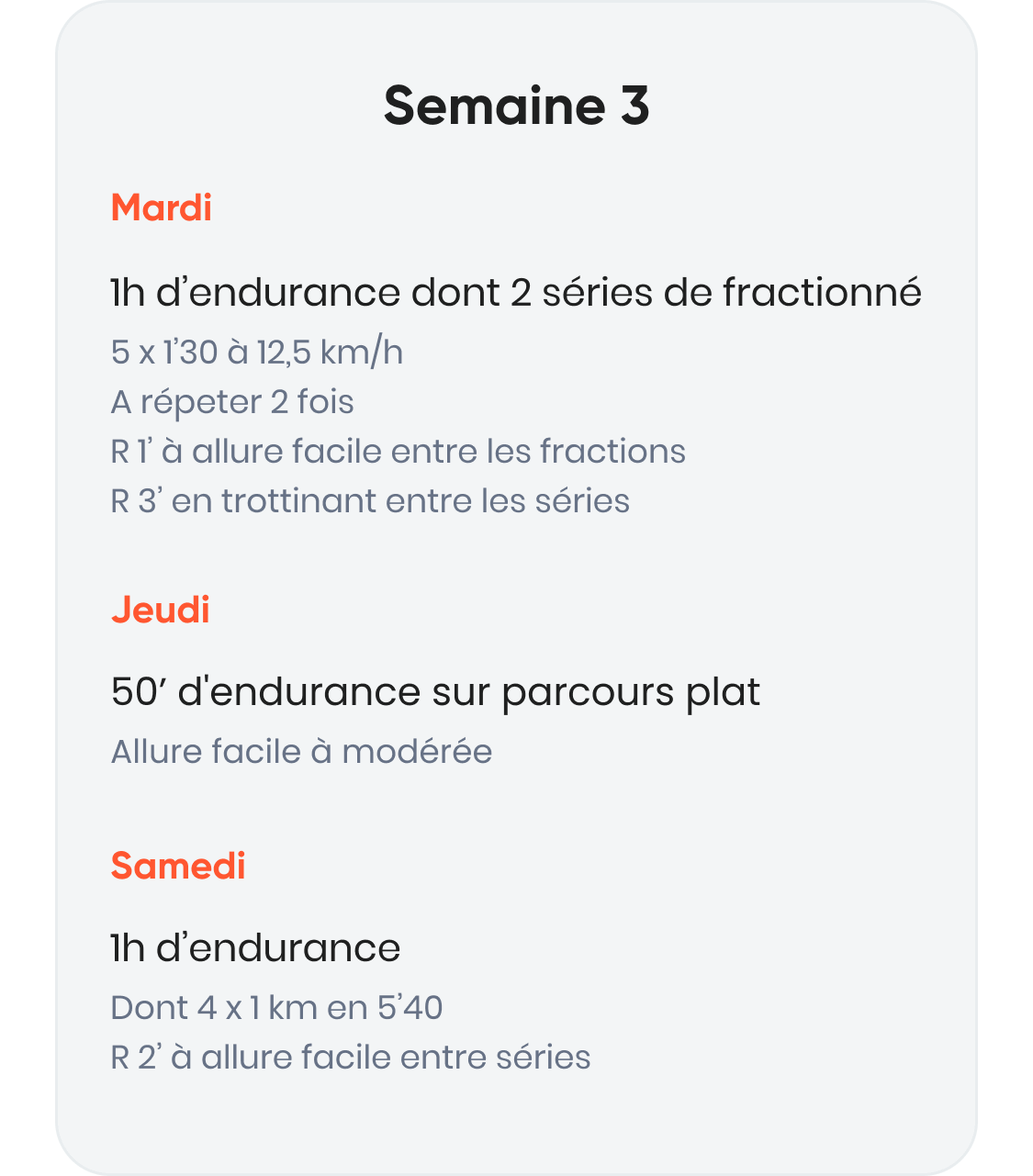 Votre plan pour un semimarathon en 2h
