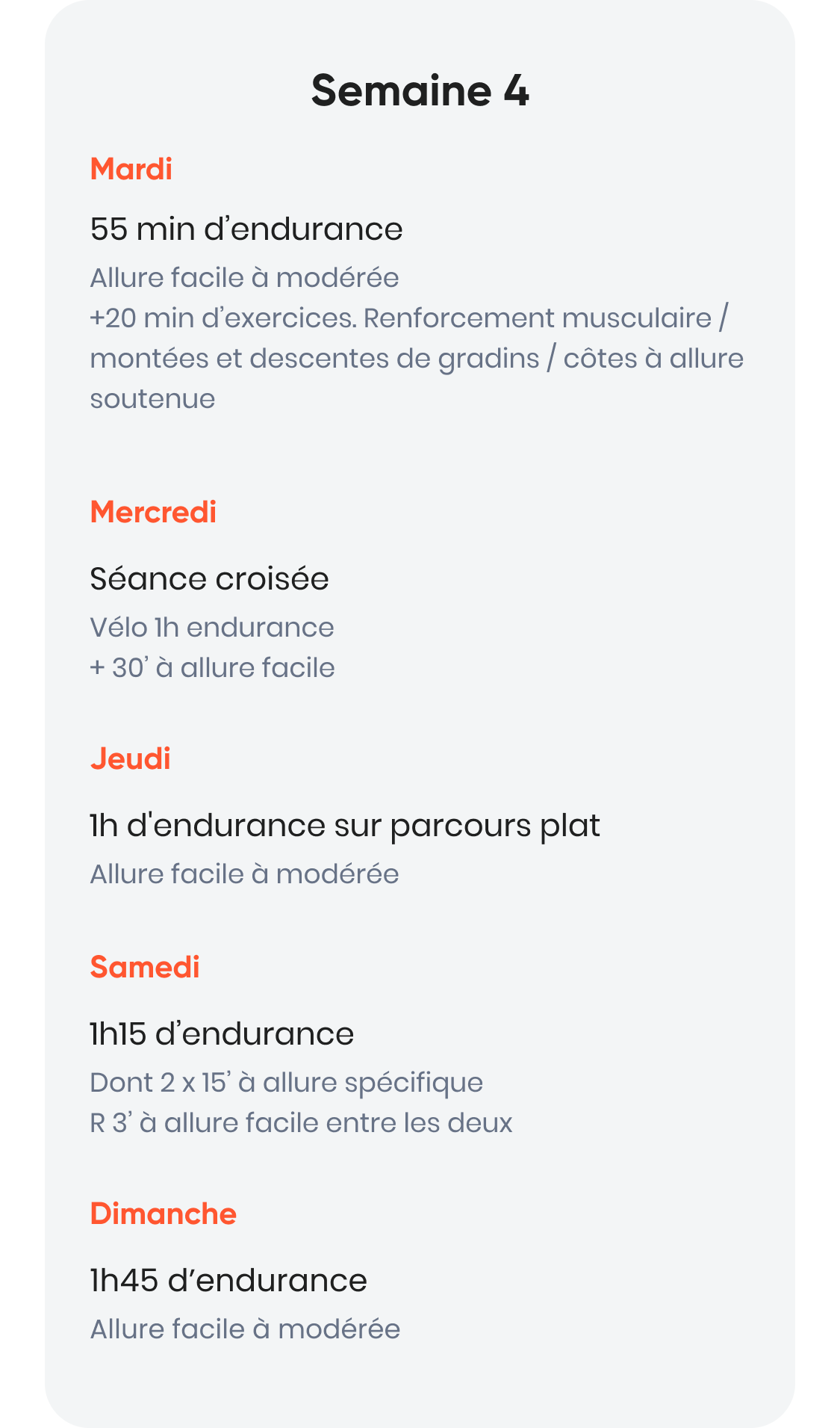 Plan d’entraînement pour un marathon en 3h