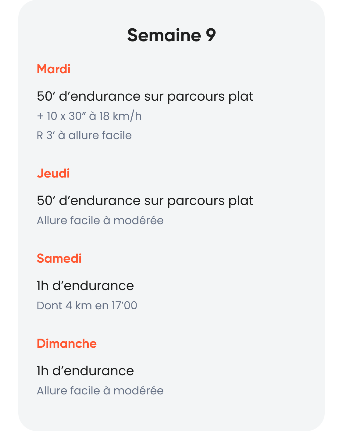 Votre plan pour un semimarathon en 1h30